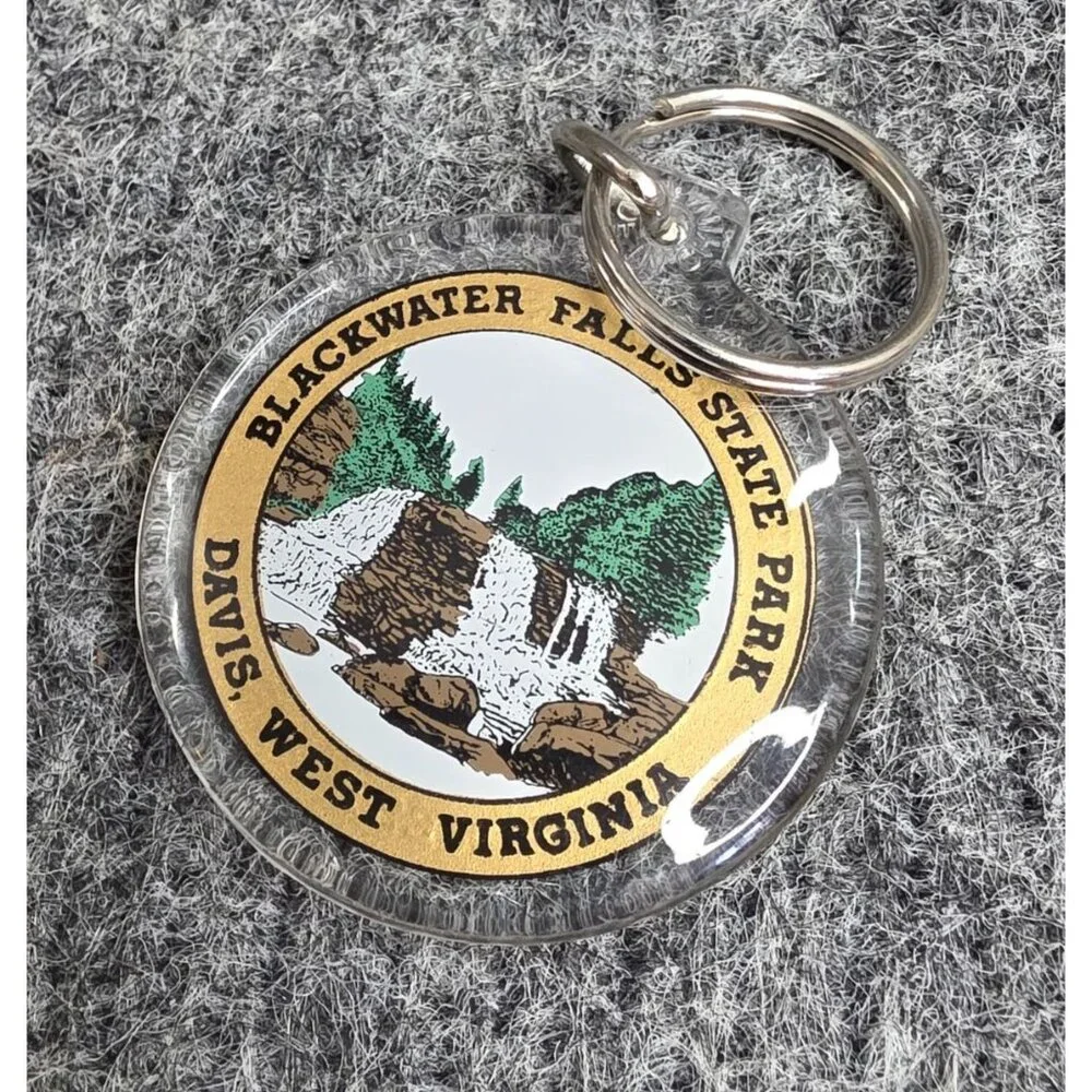 Blackwater Falls State Park Souvenir Keychain Davis West Virginia Waterfall